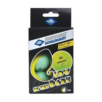 Мячи Donic Glow in the dark 40+ green Glow in the dark 40+ фото