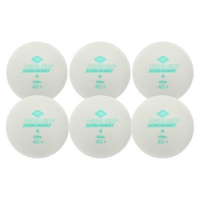 М'ячі Donic Elite 1зірка 40+ (6шт.) white 608510 фото