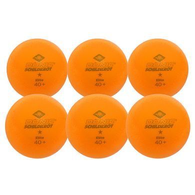 Мячи Donic Elite 1звезда (6шт.) 40+ orange 608518 фото