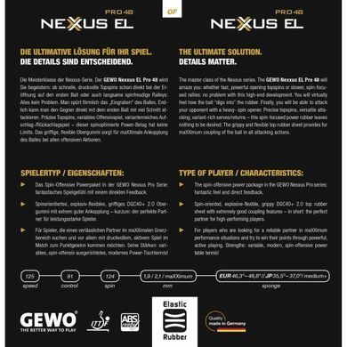 Ракетка для настольного тенниса Gewo Force ARC OFF+, Nexxus EL Pro 48+Neoflexx eFT 45 FL (1069100001) Gewo_931306 фото