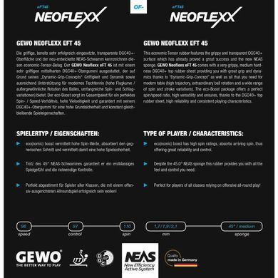 Ракетка для настольного тенниса Gewo Force ARC OFF+, Nexxus EL Pro 48+Neoflexx eFT 45 FL (1069100001) Gewo_931306 фото