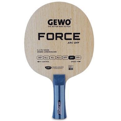 Ракетка для настольного тенниса Gewo Force ARC OFF+, Nexxus EL Pro 48+Neoflexx eFT 45 FL (1069100001) Gewo_931306 фото