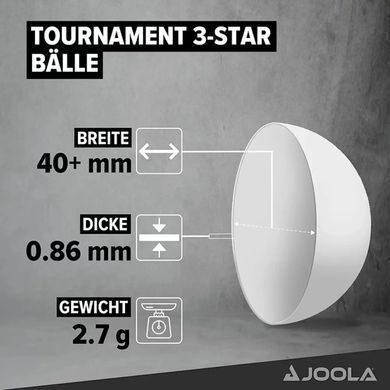 М'ячі для настільного тенісу Joola Tournament 40+ 12 шт (44322) Joola_930812 фото