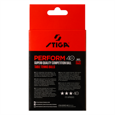 М'ячі для настільного тенісу Stiga Perform ABS 6 шт (1113-2110-06) Stiga_931160 фото